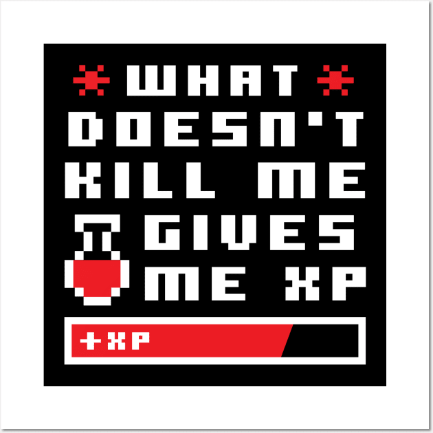 What Doesn't Kill Me Give Me XP Pixel Wall Art by DetourShirts